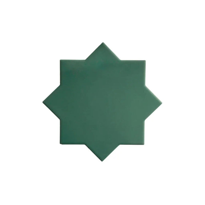 Sage Green 7x7 Matte Star Porcelain Tile (34 pack, 5.31 sq ft/case) by Apollo Tile