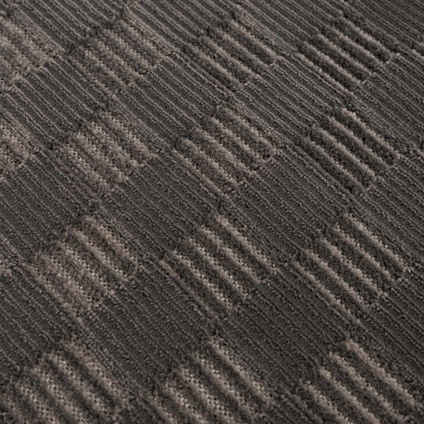 Truls 3D Checkered Washable Rug - Black by Boutique Rugs