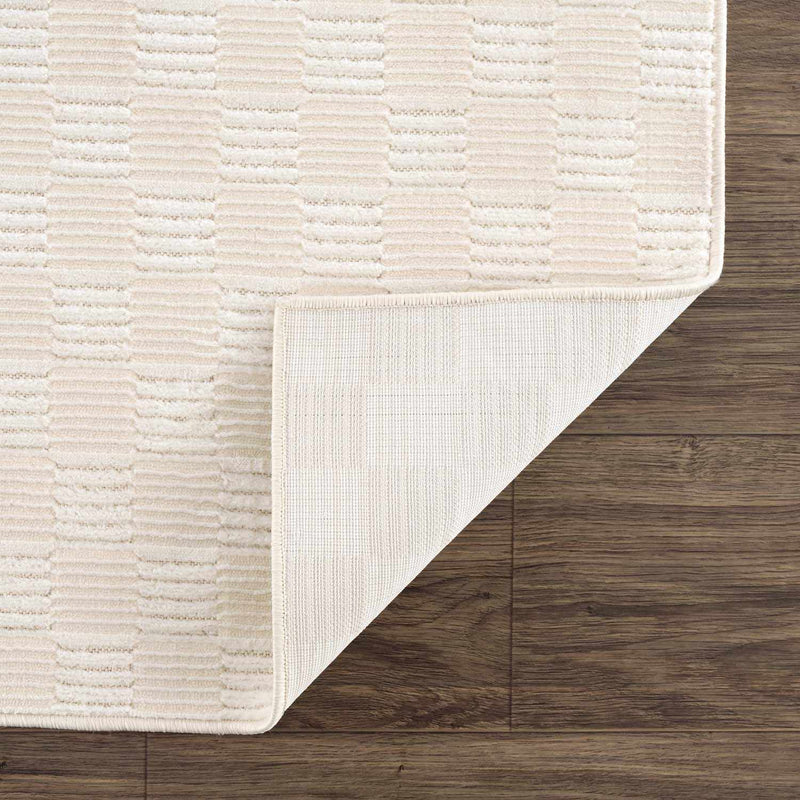 Truls 3D Checkered Washable Rug - Bone by Boutique Rugs