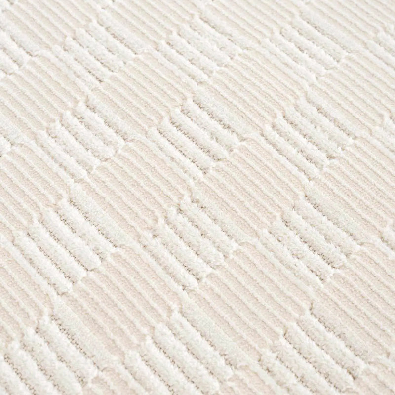 Truls 3D Checkered Washable Rug - Bone by Boutique Rugs