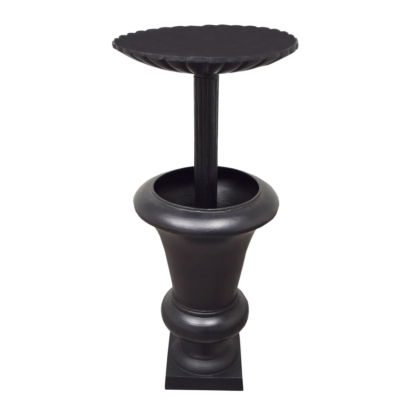 Ornate Round Cast Aluminum Metal 40-in Bird Bath Planter Vase Combo by Sharicks
