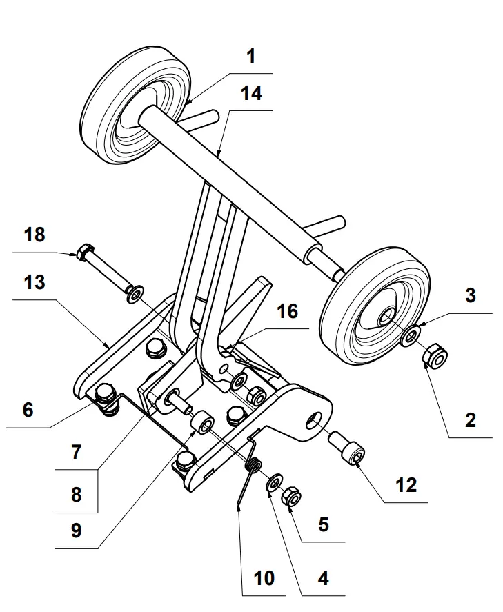 Wheel Kit for TPC90H Plate Compactor by Tomahawk Power