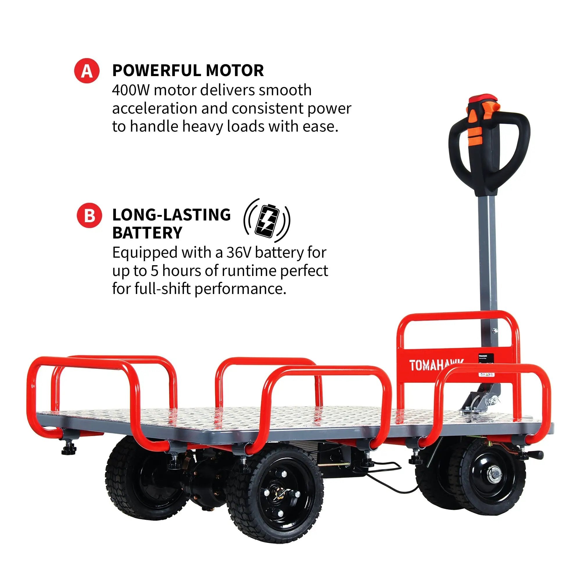 Powered Stock Picker 400kg Capacity for Warehouses, Shops & Material Handling by Tomahawk Power