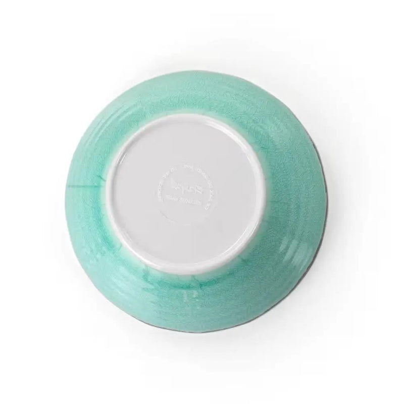 12-Piece Melamine Plates Bowls Dinnerware Set in Turquoise Blue - Service for 4 by HomePacific