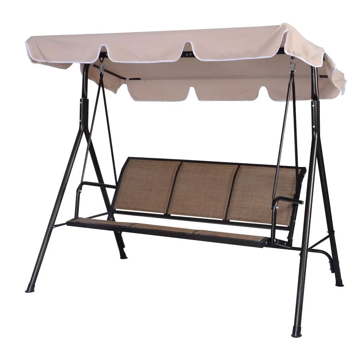 Outdoor 3-Person Canopy Swing for Porch Patio or Deck by HomePacific