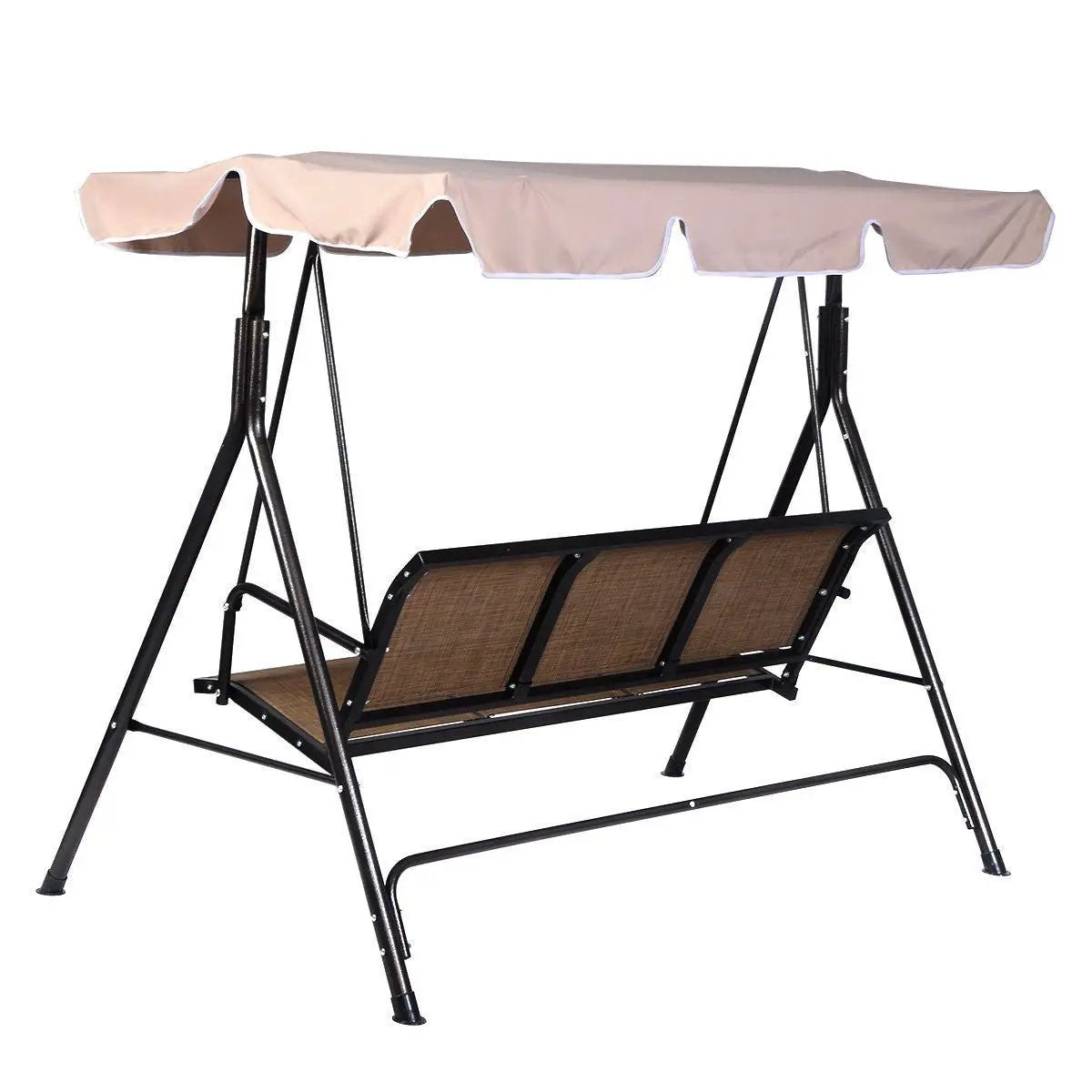 Outdoor 3-Person Canopy Swing for Porch Patio or Deck by HomePacific