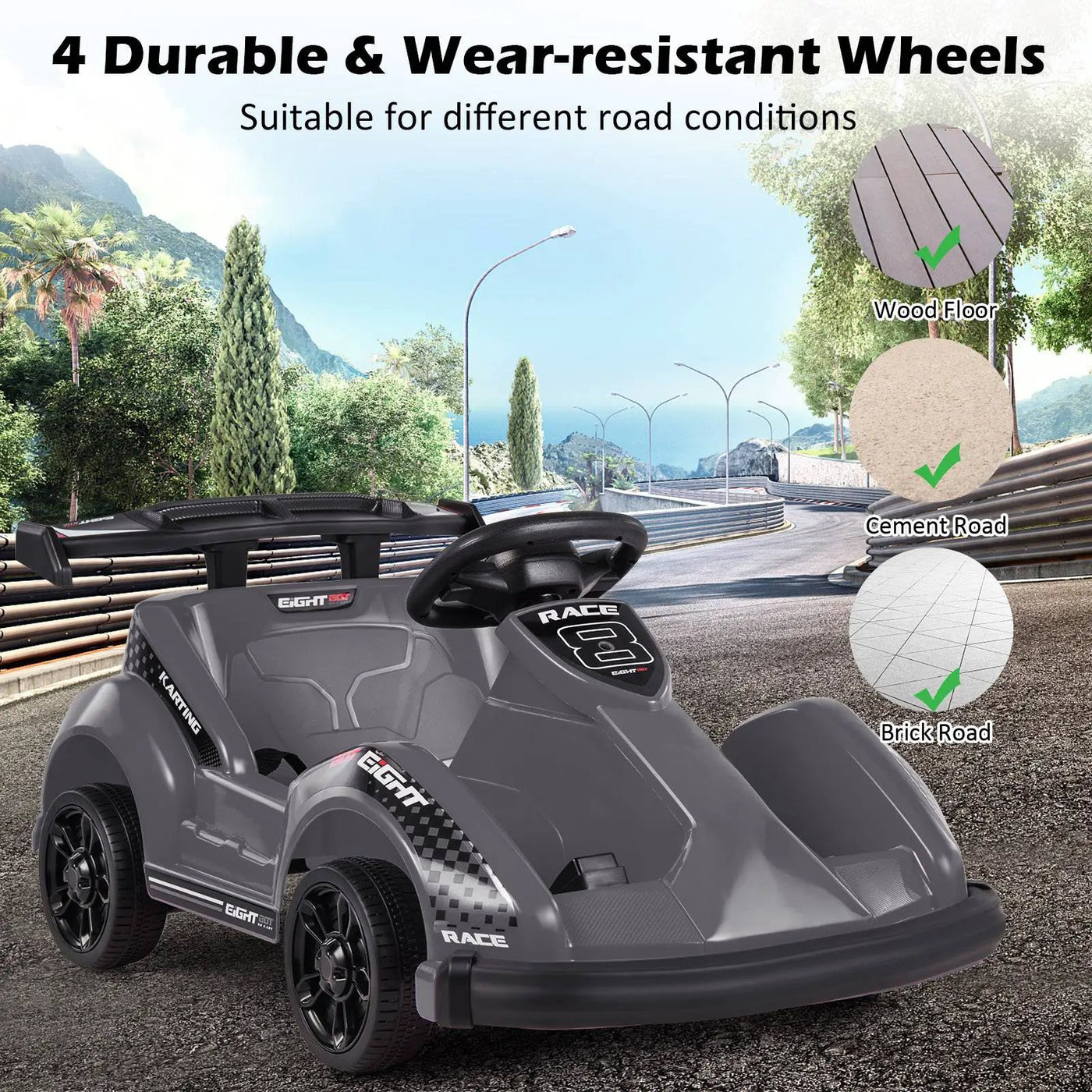 6V Kids Ride On Go Cart with Remote Control and Safety Belt by DirectDeals
