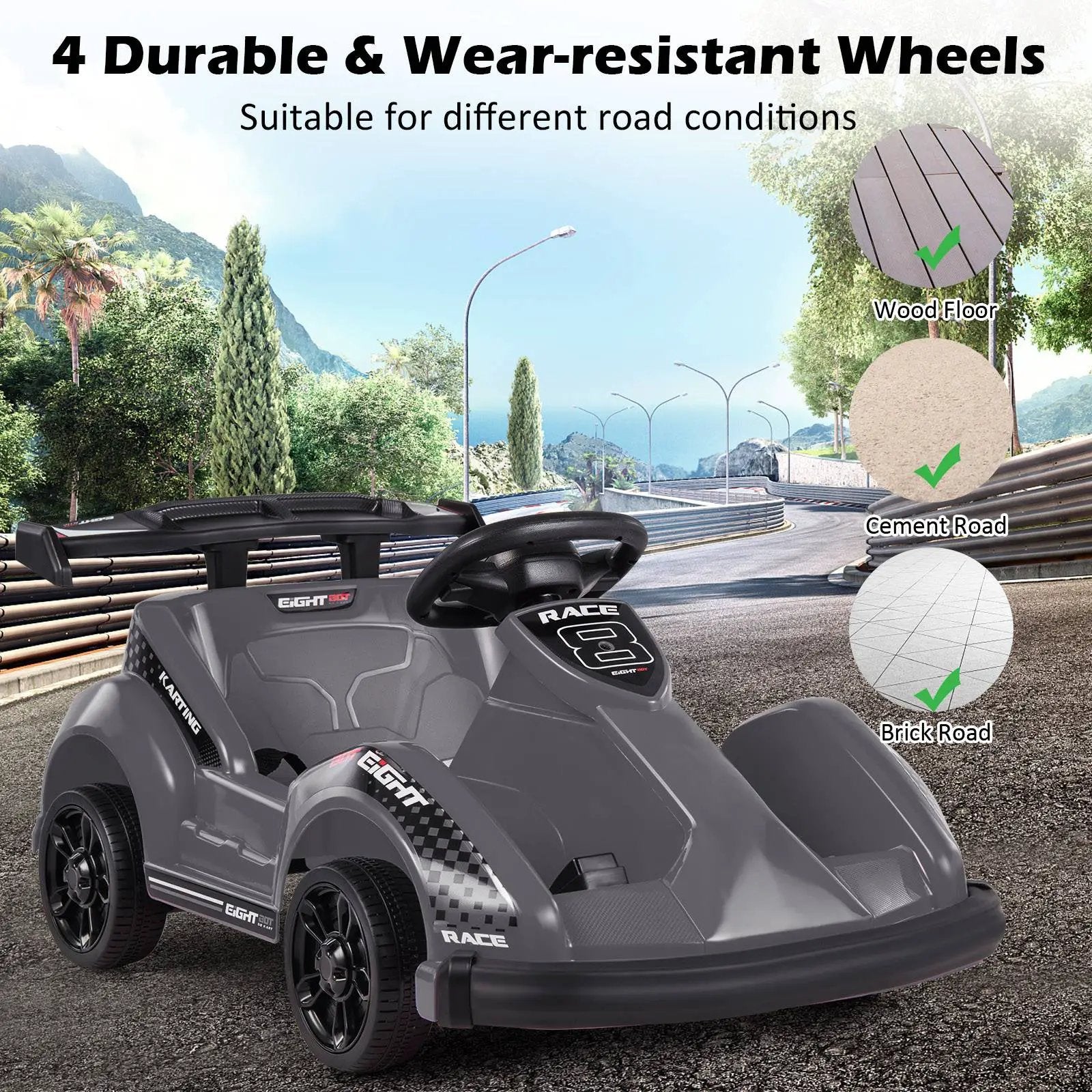 6V Kids Ride On Go Cart with Remote Control and Safety Belt by DirectDeals