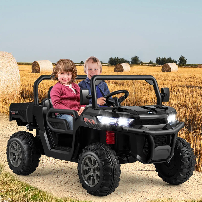 12V 2-Seater Kids Ride On Dump Truck with Dump Bed and Shovel by DirectDeals