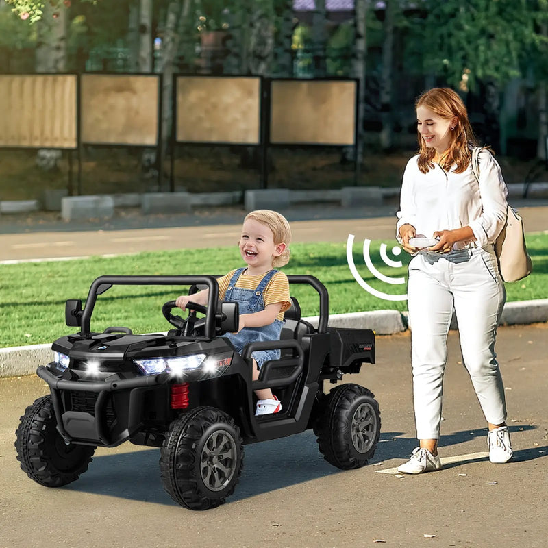 12V 2-Seater Kids Ride On Dump Truck with Dump Bed and Shovel by DirectDeals