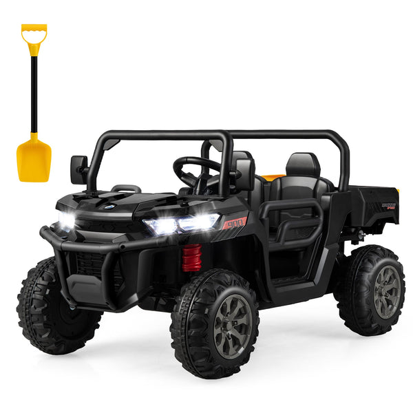 12V 2-Seater Kids Ride On Dump Truck with Dump Bed and Shovel, photo 2 of 12