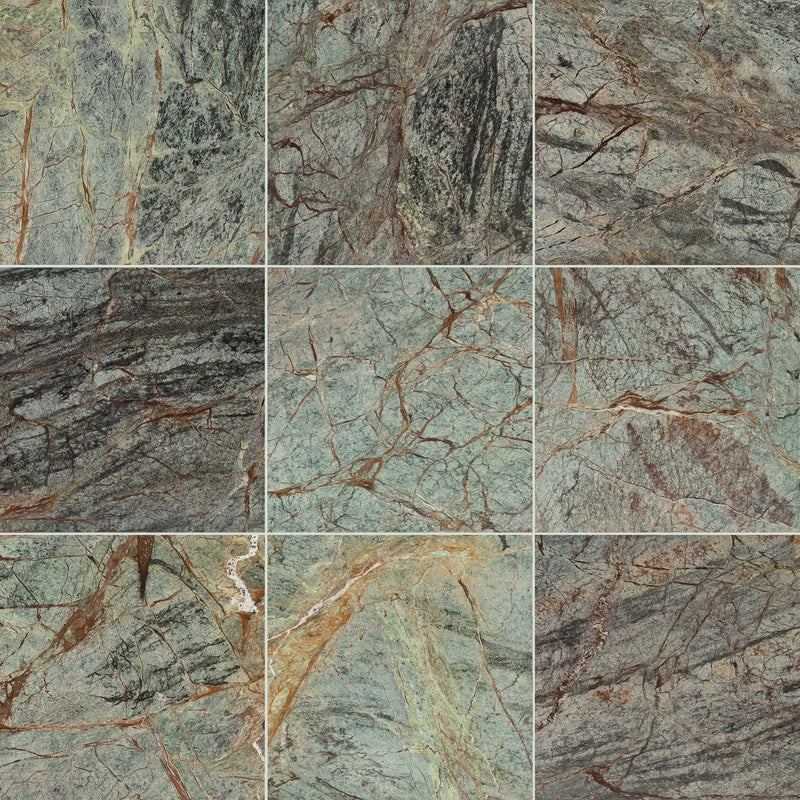 Rain Forest Polished Marble Tiles 12x12 by MSI Surfaces