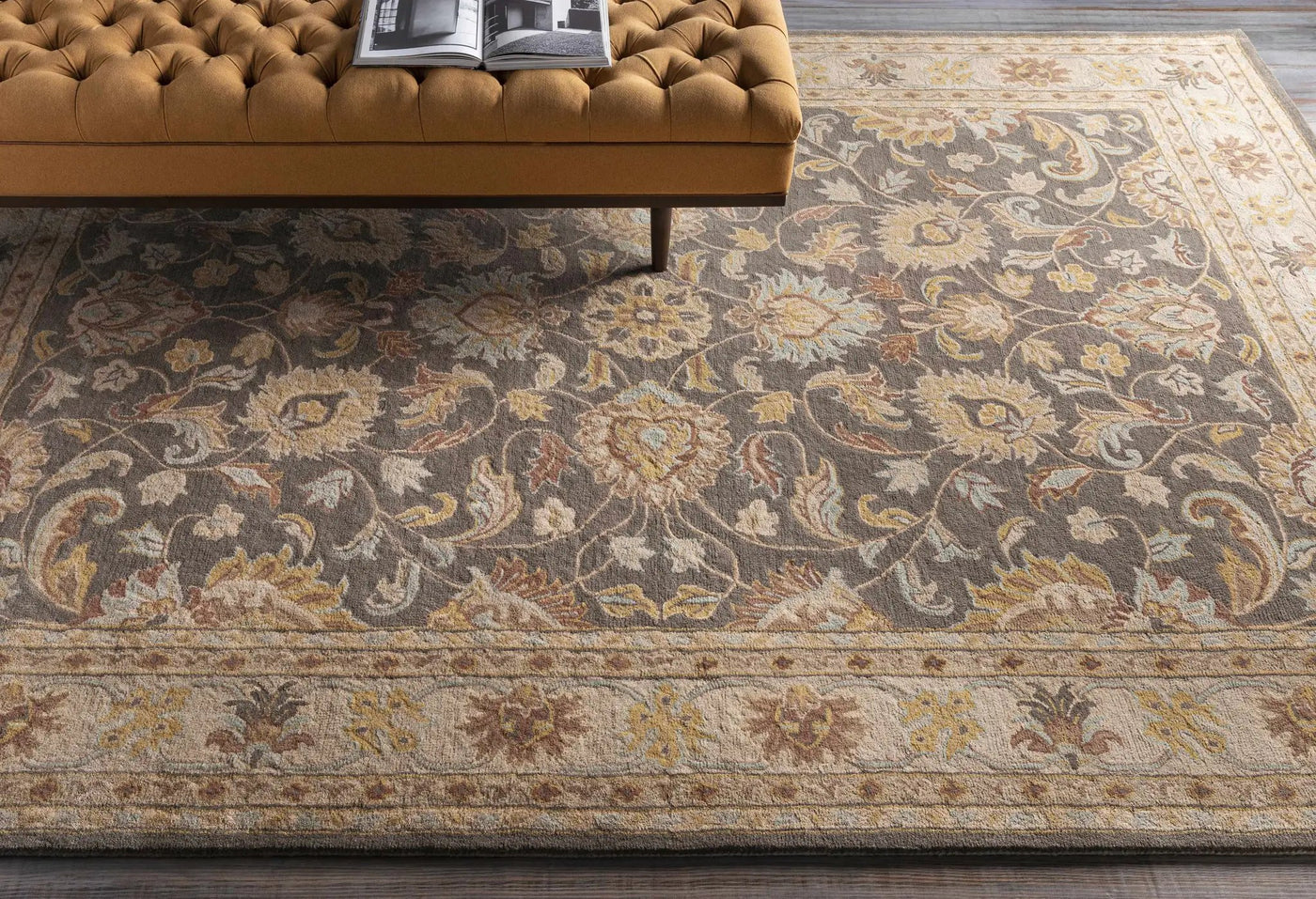 Cherryfield Hand Tufted Taupe Wool Rug by Boutique Rugs