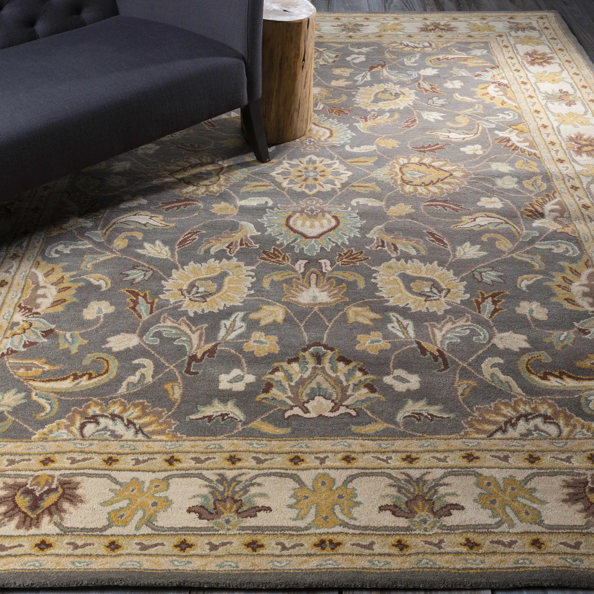 Cherryfield Hand Tufted Taupe Wool Rug by Boutique Rugs
