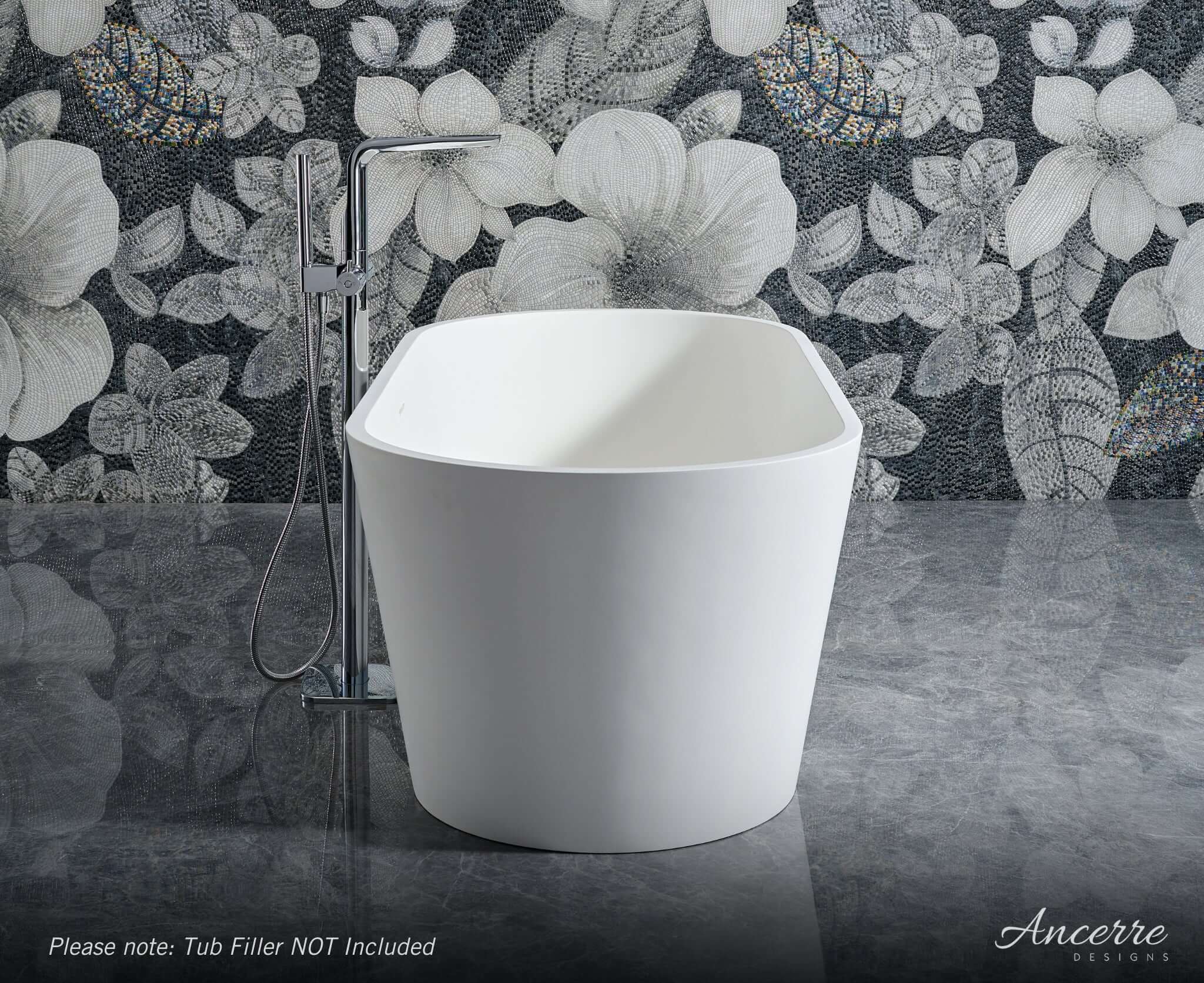 Tranquil Freestanding Solid Surface Bathtub by Ancerre Designs