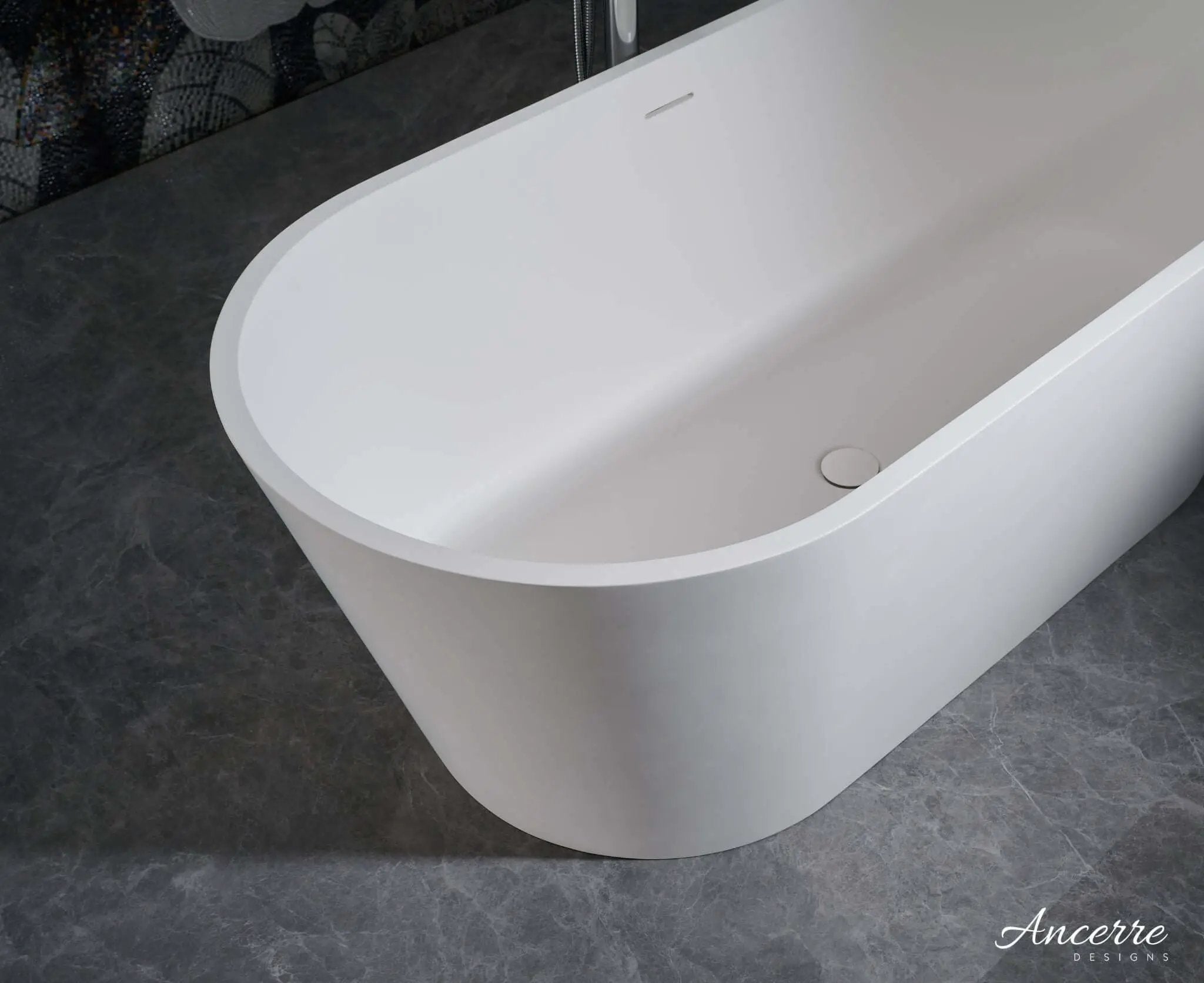 Tranquil Freestanding Solid Surface Bathtub by Ancerre Designs