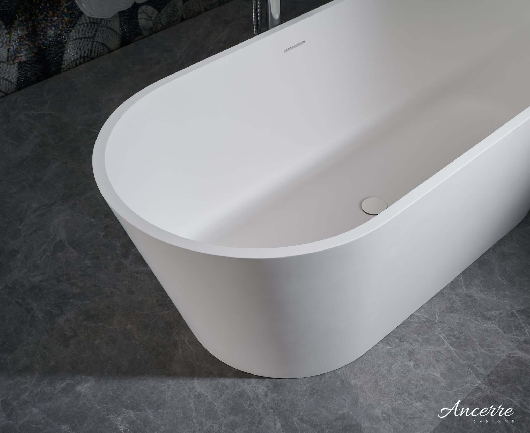 Tranquil Freestanding Solid Surface Bathtub by Ancerre Designs