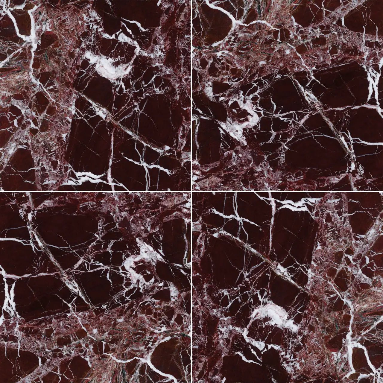 Rosso Levanto Polished Marble Tiles 12x12 close up