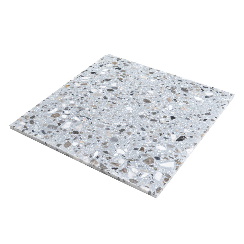 Sample-Gray Beige 24x24 Honed Square Terrazzo Large Format Tile (2 pack, 7.75 sq ft/case), photo 3 of 7
