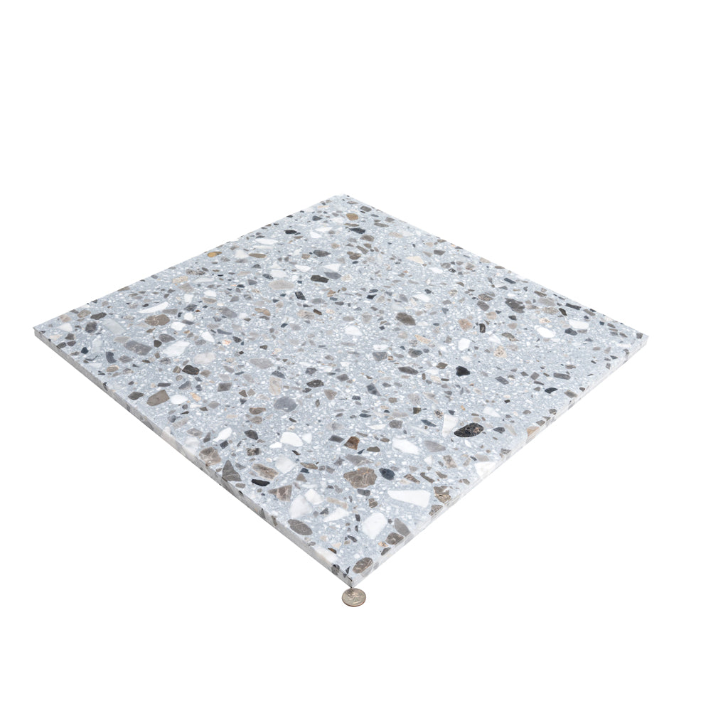 Sample-Gray Beige 24x24 Honed Square Terrazzo Large Format Tile (2 pack, 7.75 sq ft/case), photo 4 of 7