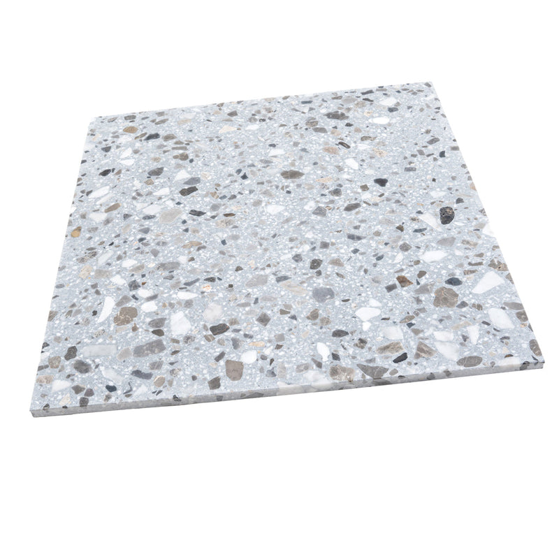 Sample-Gray Beige 24x24 Honed Square Terrazzo Large Format Tile (2 pack, 7.75 sq ft/case), photo 5 of 7