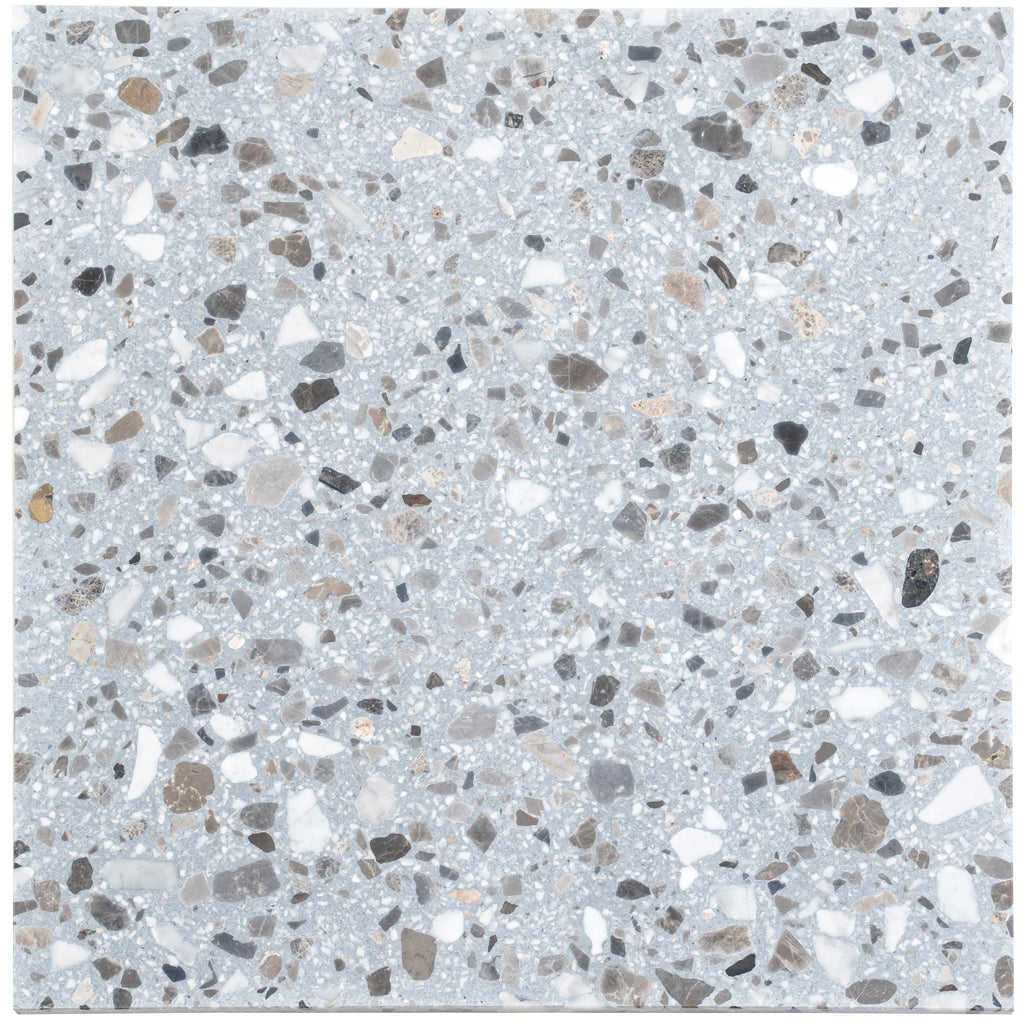 Sample-Gray Beige 24x24 Honed Square Terrazzo Large Format Tile (2 pack, 7.75 sq ft/case)