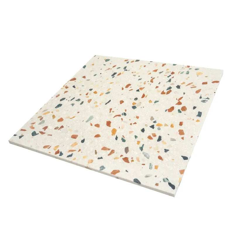 Beige Gold 24x24 Honed Square Terrazzo Large Format Tile (2 pack, 7.75 sq ft/case) by Apollo Tile
