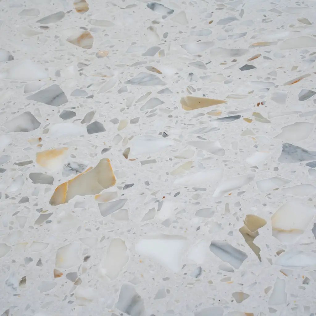 White Gold 24x24 Honed Square Terrazzo Large Format Tile (2 pack, 7.75 sq ft/case) by Apollo Tile