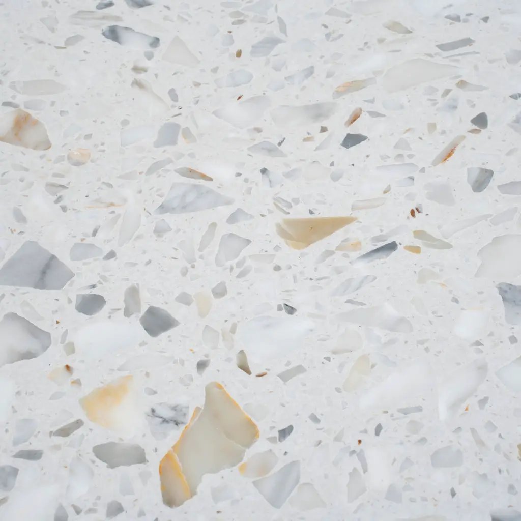 White Gold 24x24 Honed Square Terrazzo Large Format Tile (2 pack, 7.75 sq ft/case) by Apollo Tile