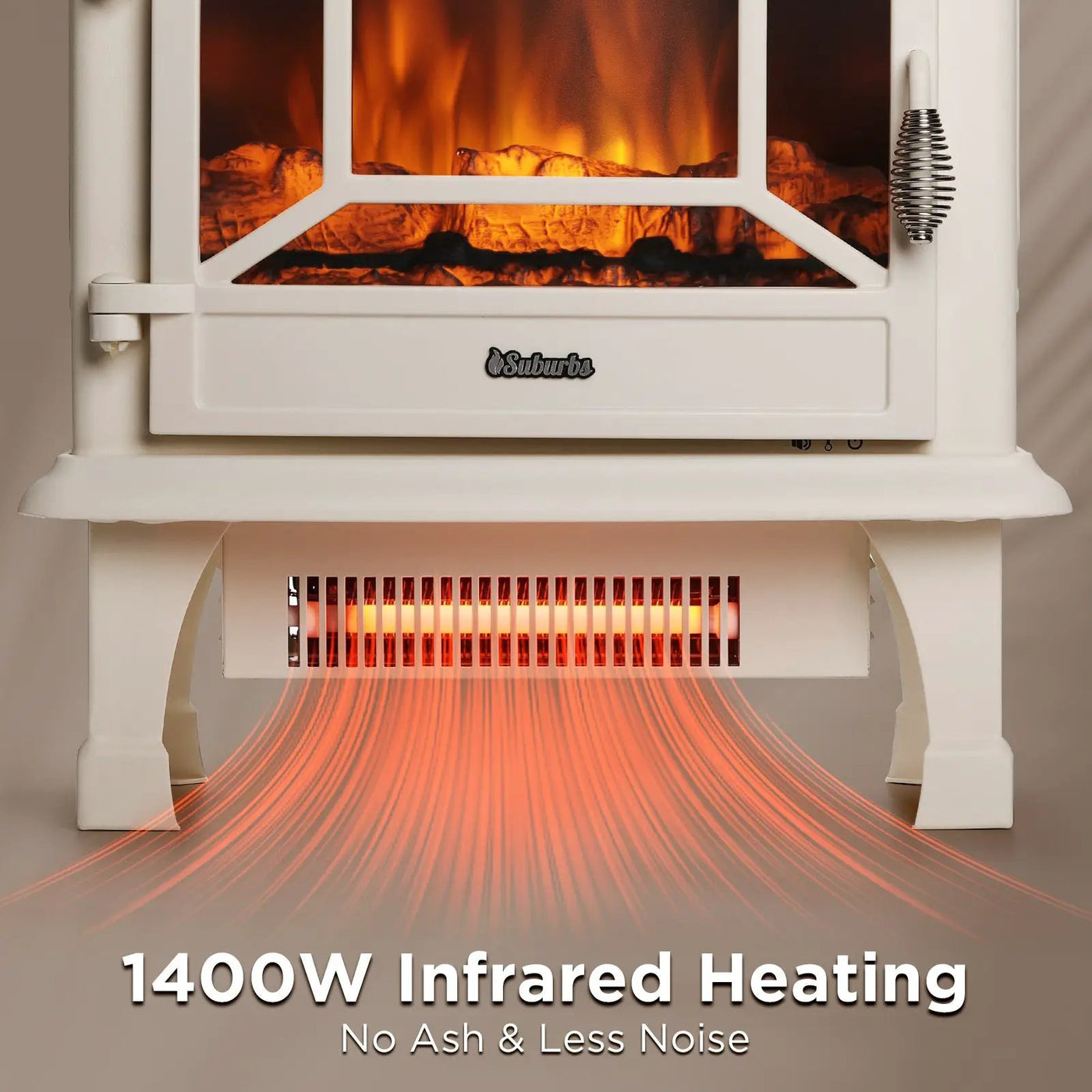 Suburbs TS20-SD Electric Fireplace Stove Heater with Sound by TURBRO