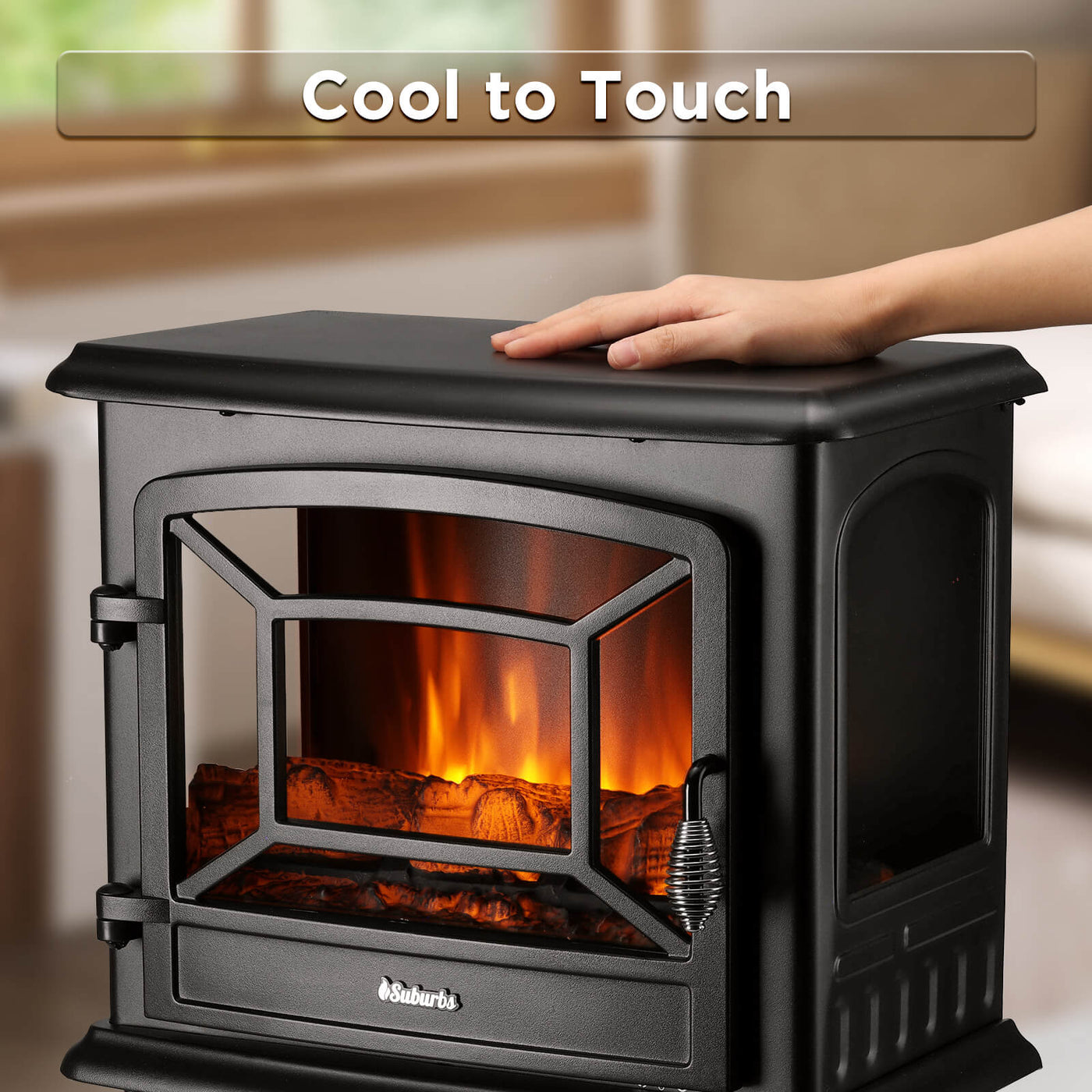 Suburbs TS20-SD Electric Fireplace Stove Heater with Sound by TURBRO