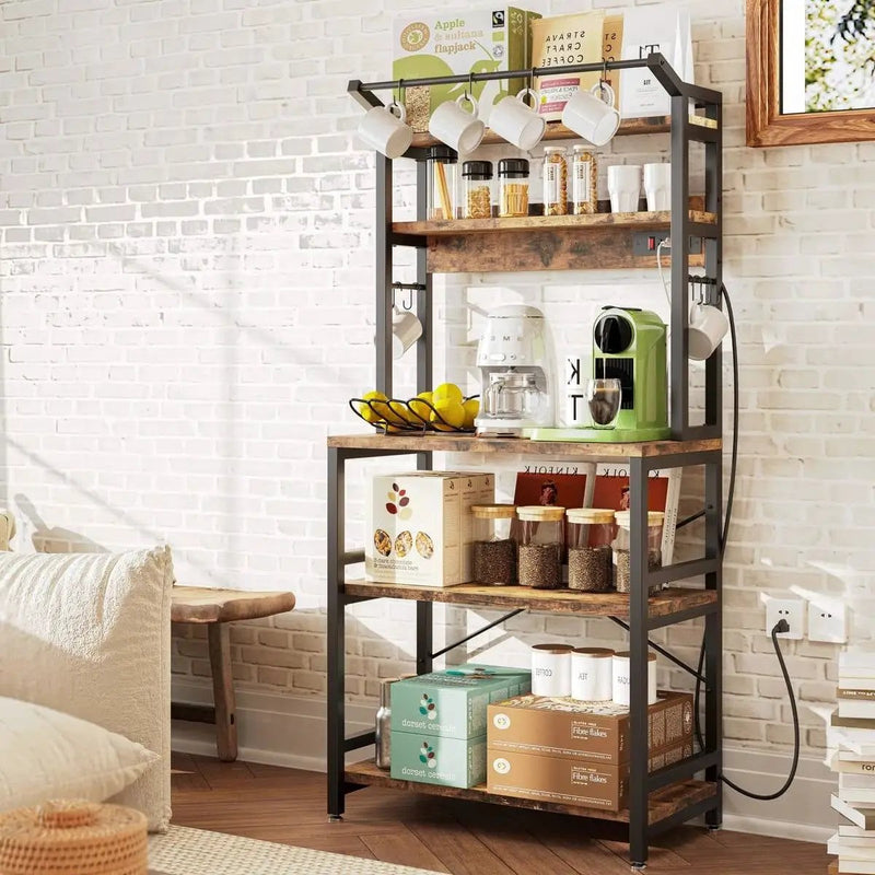 Modern Heavy Duty Baker's Rack Kitchen Living Room Office Shelving Unit by HomePacific