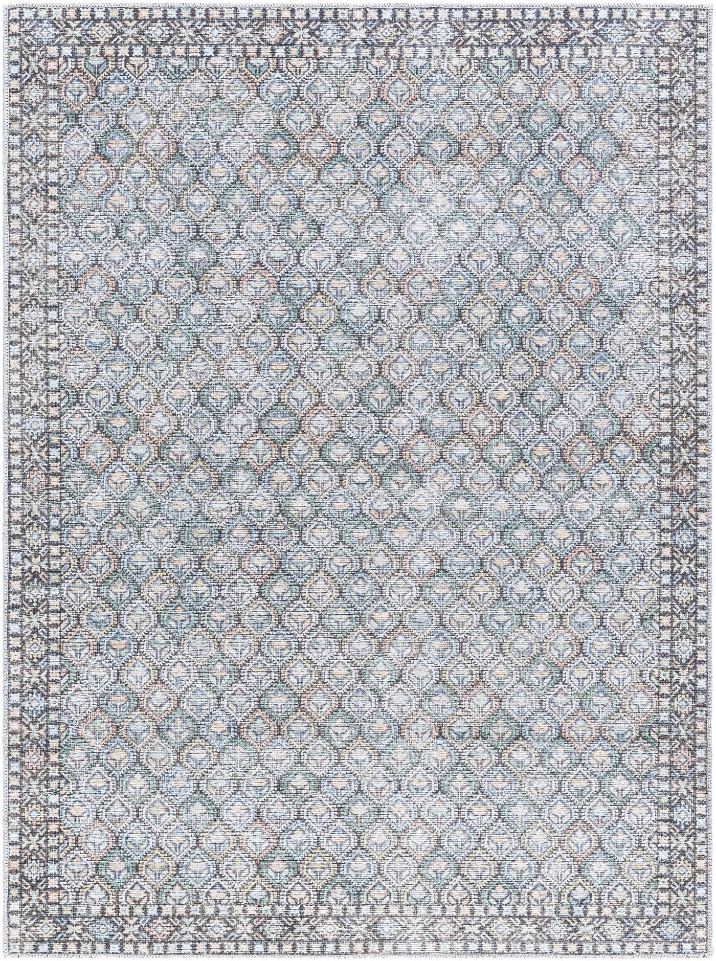 Telma Medium Green Washable Area Rug by Boutique Rugs