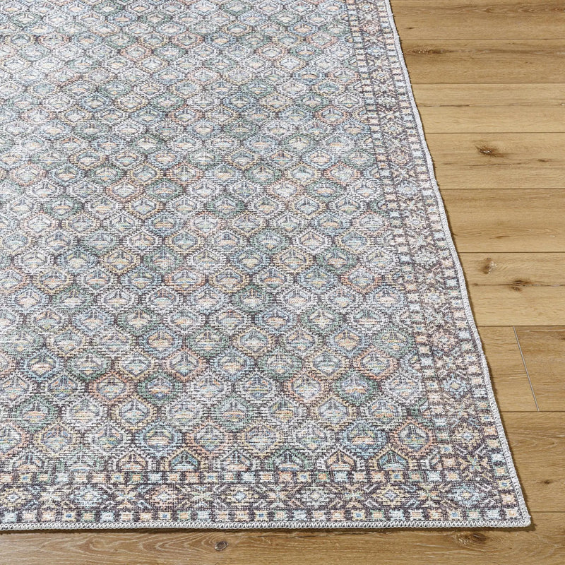 Telma Medium Green Washable Area Rug by Boutique Rugs