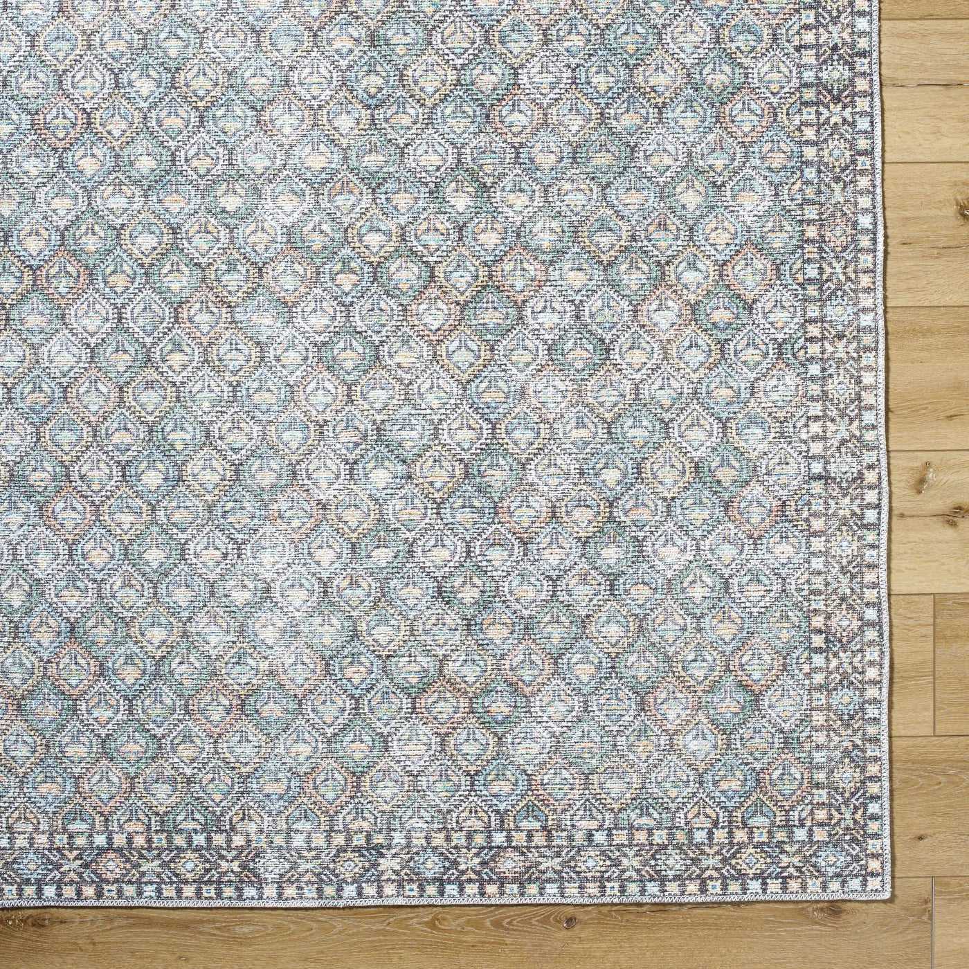 Telma Medium Green Washable Area Rug by Boutique Rugs
