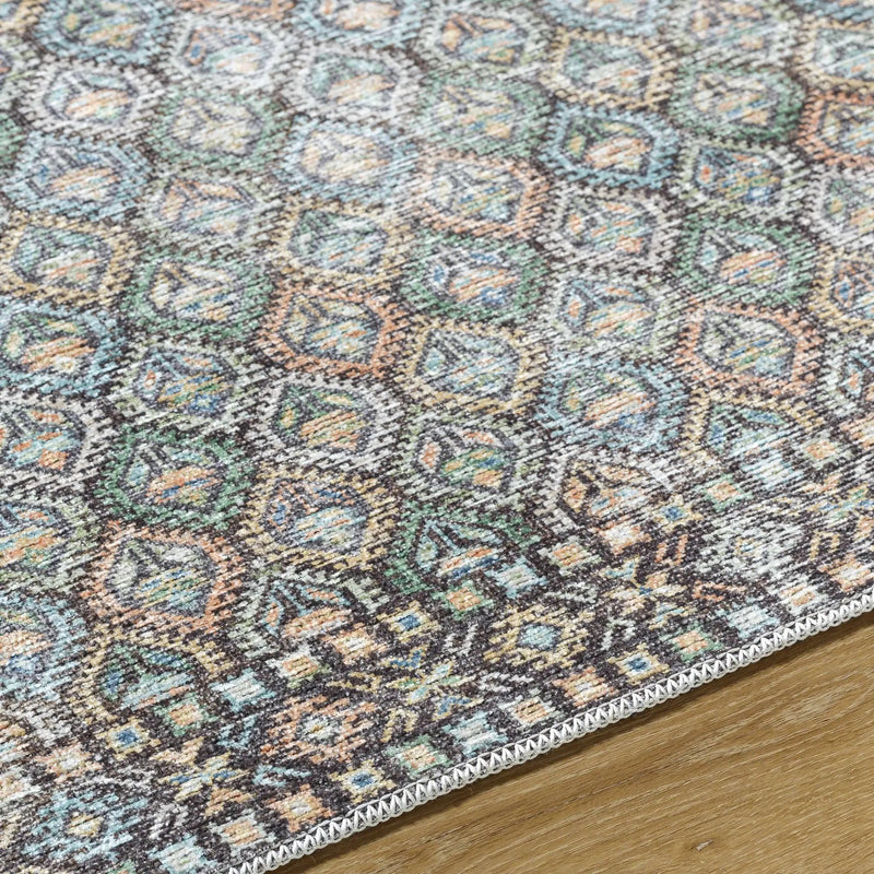 Telma Medium Green Washable Area Rug by Boutique Rugs