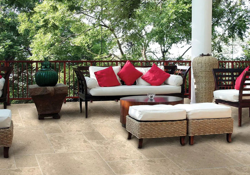 Crema Cappuccino Honed Pattern Marble Tiles by MSI Surfaces