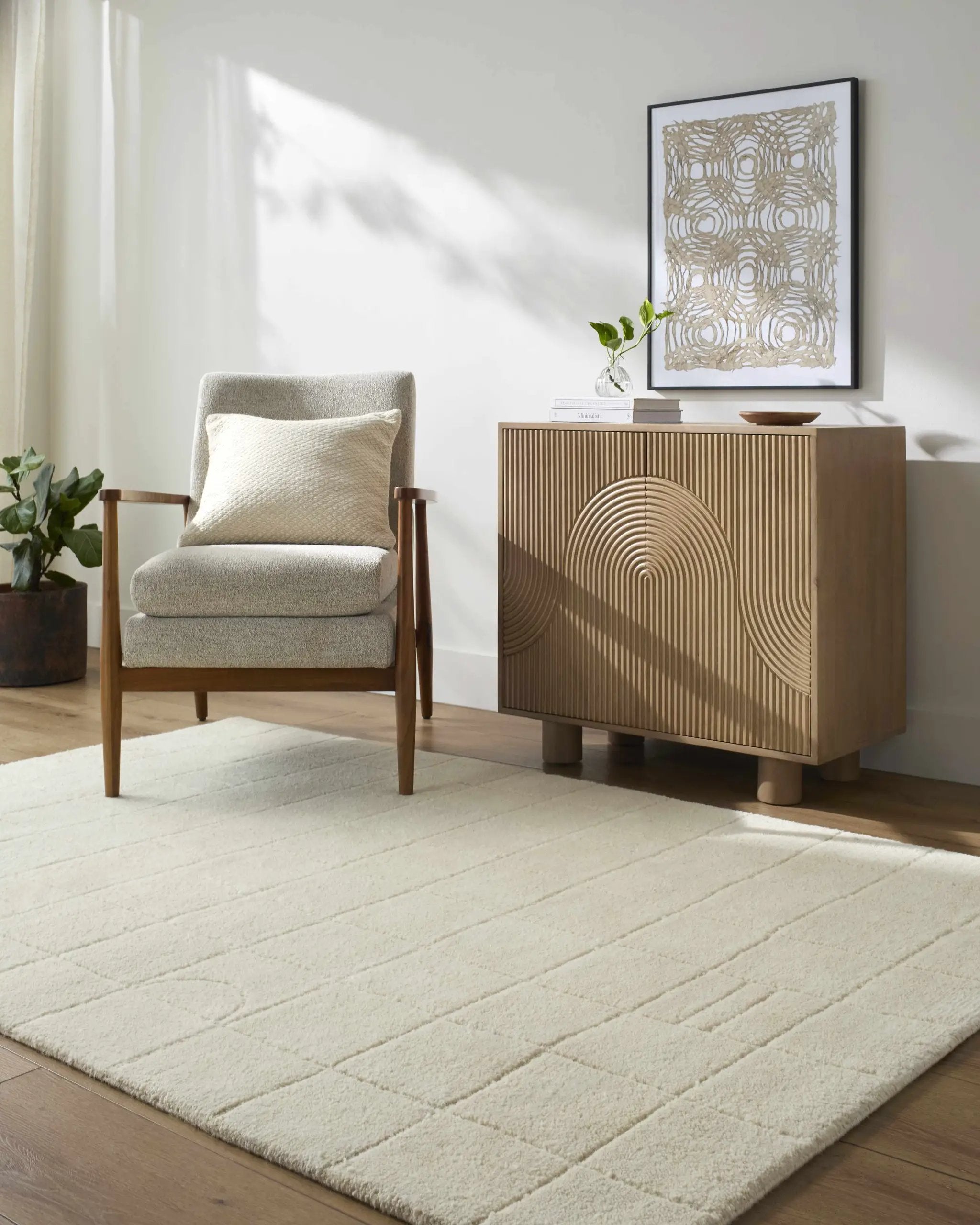 Tuuka Silver Beige Area Rug - Clearance by Boutique Rugs