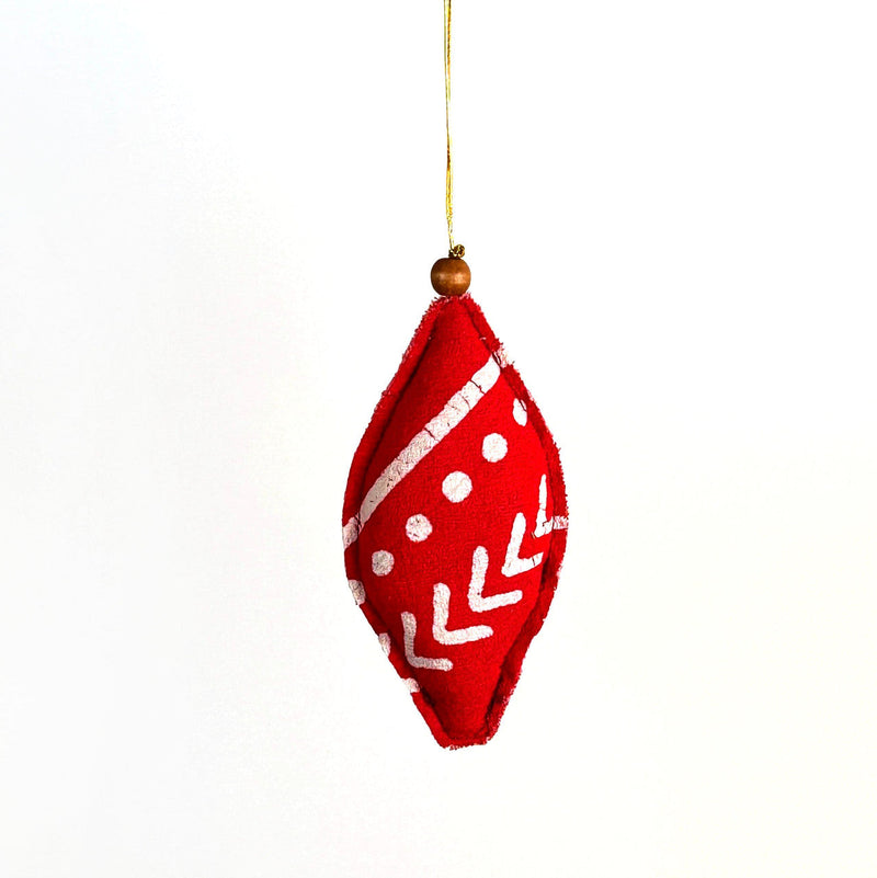 Red Finial Shaped Ornaments - Set of 4, photo 3 of 5