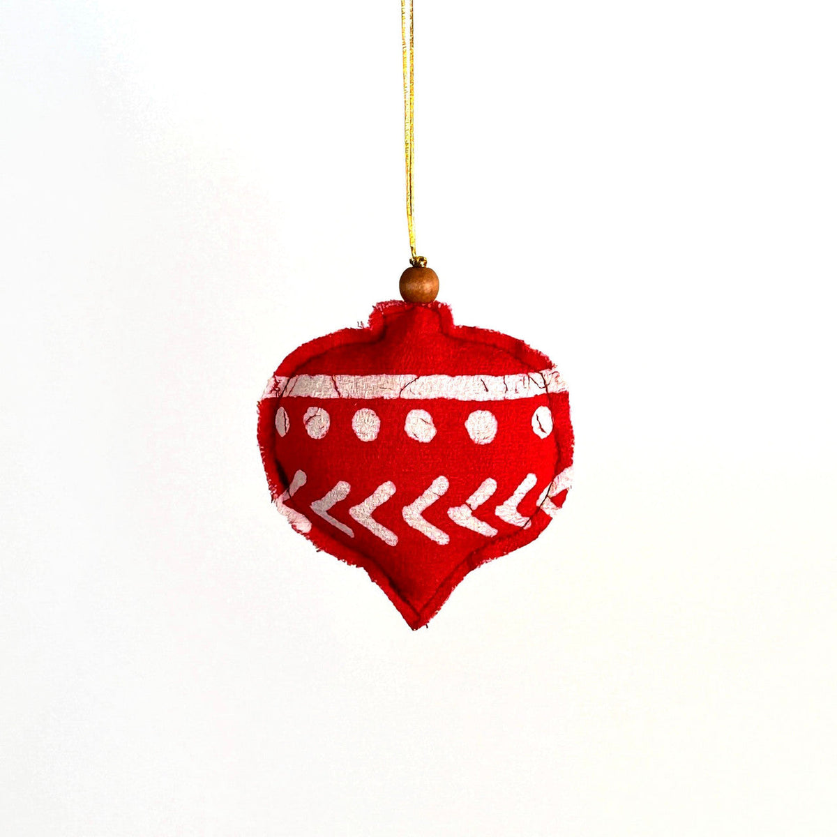 Red Finial Shaped Ornaments - Set of 4, photo 4 of 5
