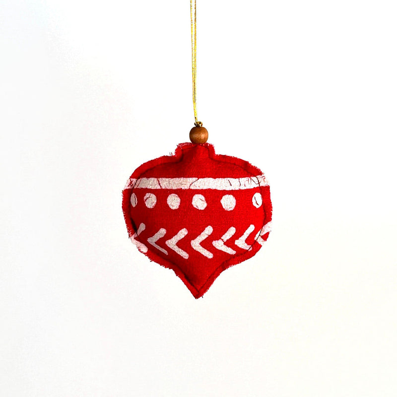Red Finial Shaped Ornaments - Set of 4, photo 4 of 5