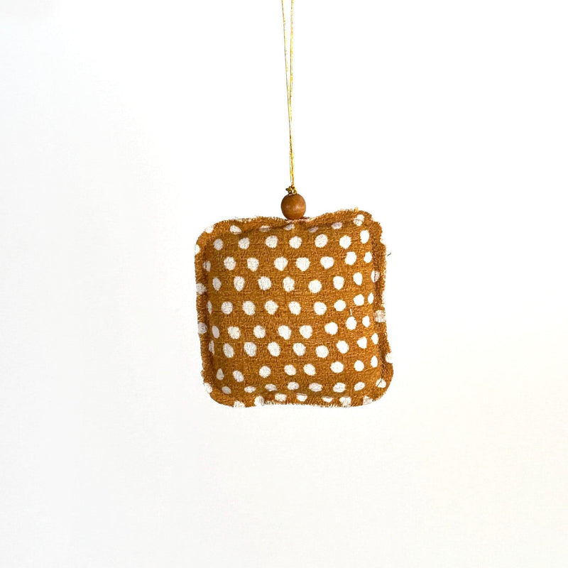 Mustard Yellow Whimsical Ornaments - Set of 4, photo 2 of 5