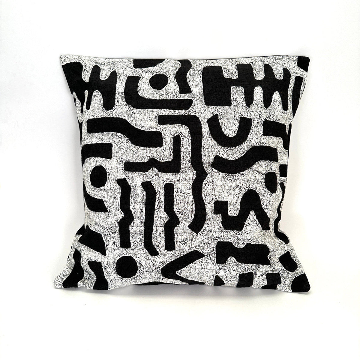 Black + White Bogo Marks Pillow Cover