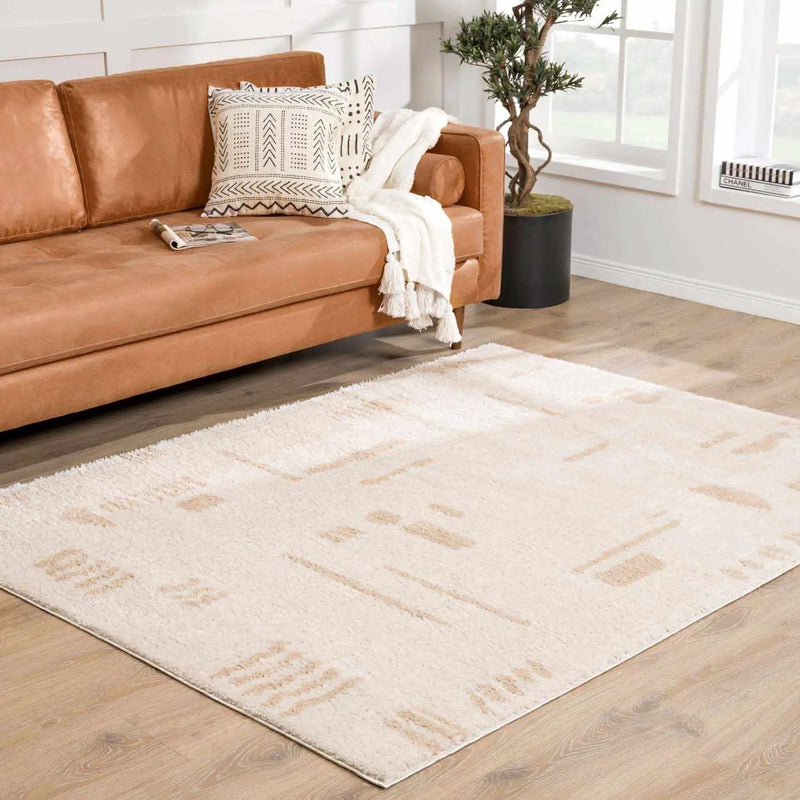 Azriel Beige Washable Area Rug by Boutique Rugs