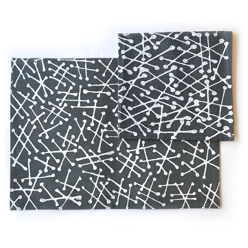 Tsvimbo Gray Napkins - Set of 2, photo 2 of 4