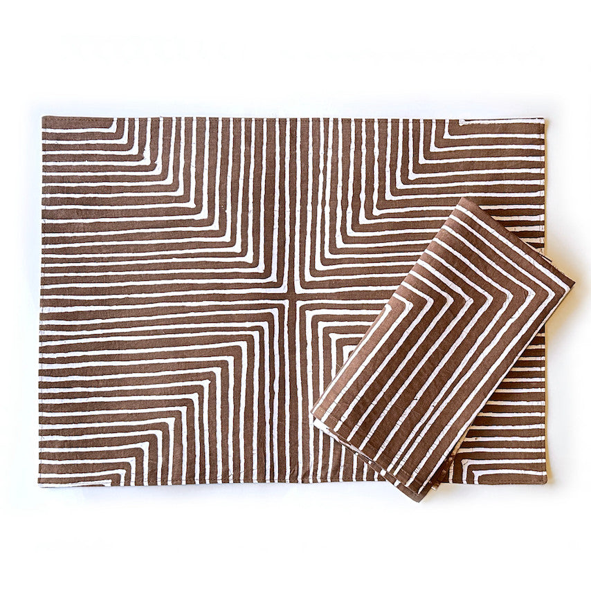 Brown Mitsetse Napkins - Set of 2, photo 3 of 4