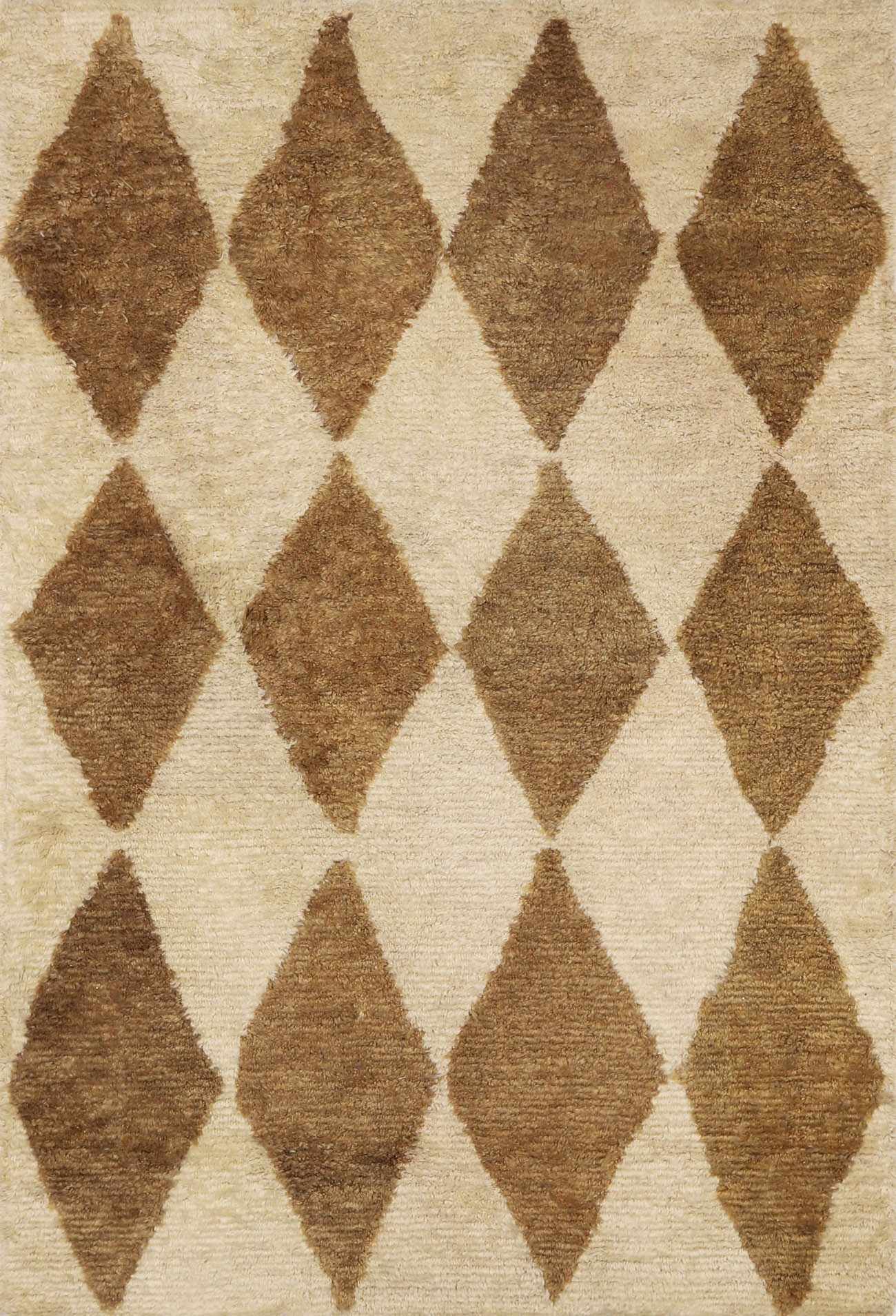 Tivka Diamond Checkered Wool Rug by Boutique Rugs