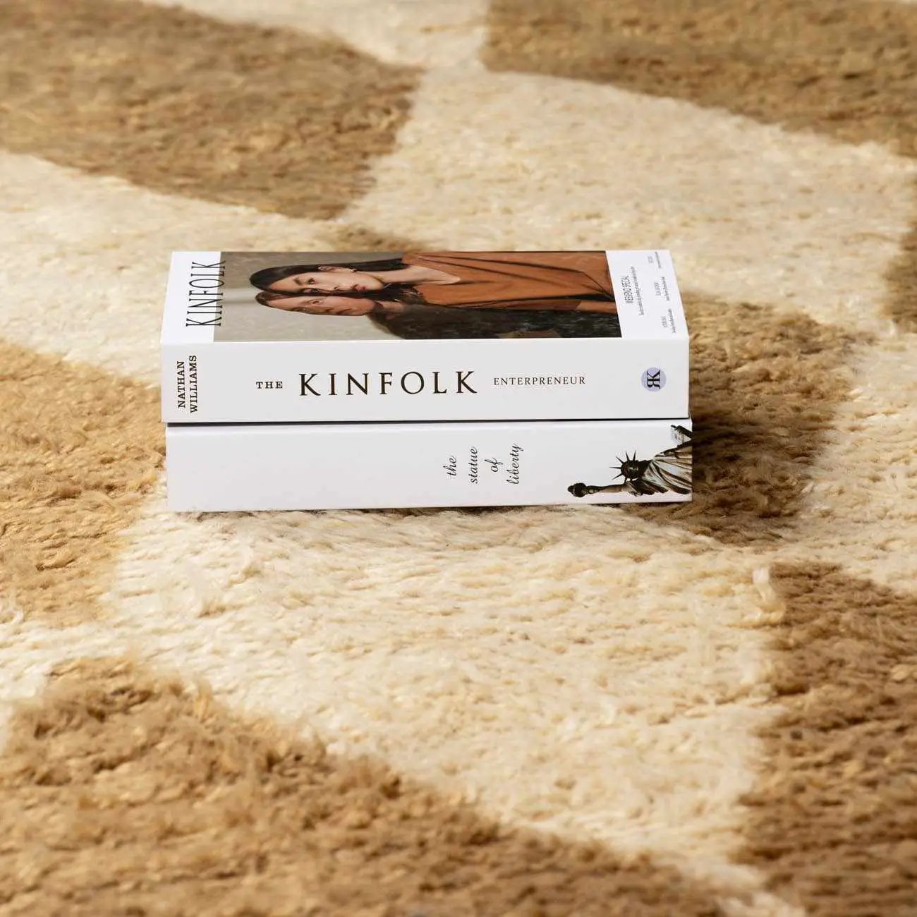 Tivka Diamond Checkered Wool Rug by Boutique Rugs