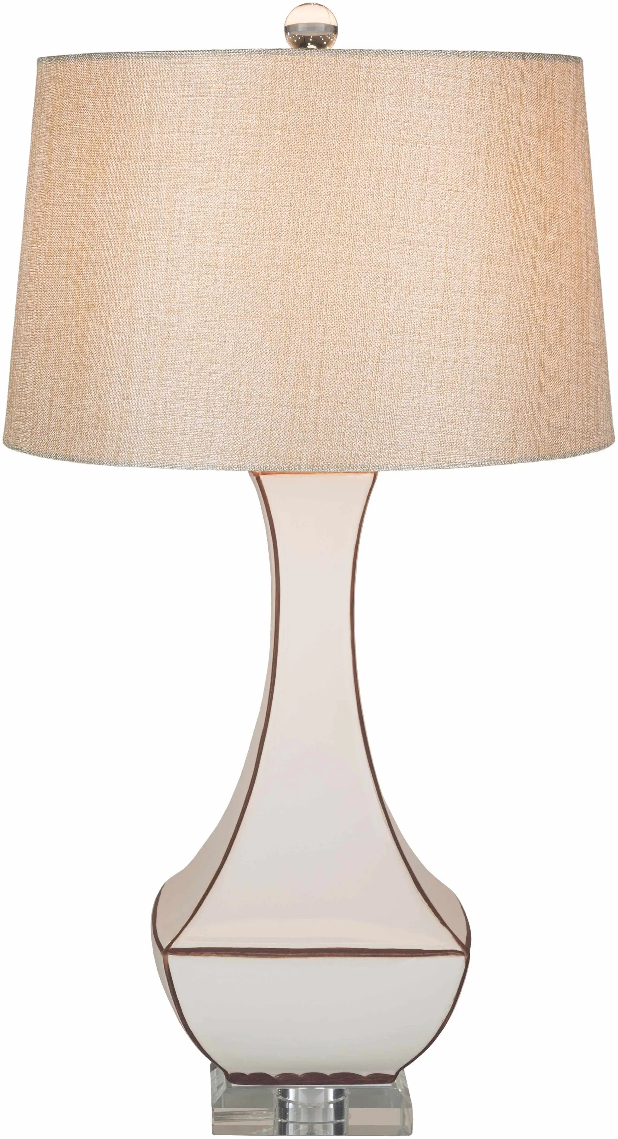 Tuka Tan Ceramic Table Lamp - Clearance by Boutique Rugs