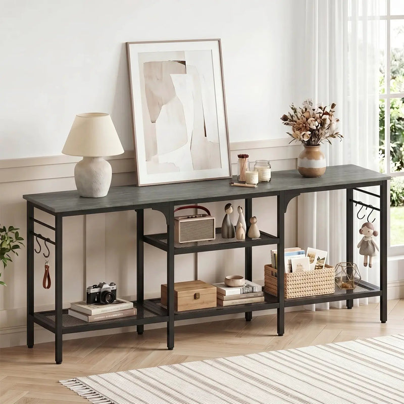 TV Stand for TVs up to 65 Inch with 3-Tier Open Shelves by DirectDeals